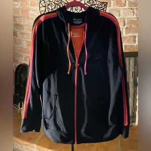 Lane Bryant Black Track Jacket with Pink and Orange Accents & Orange Tank